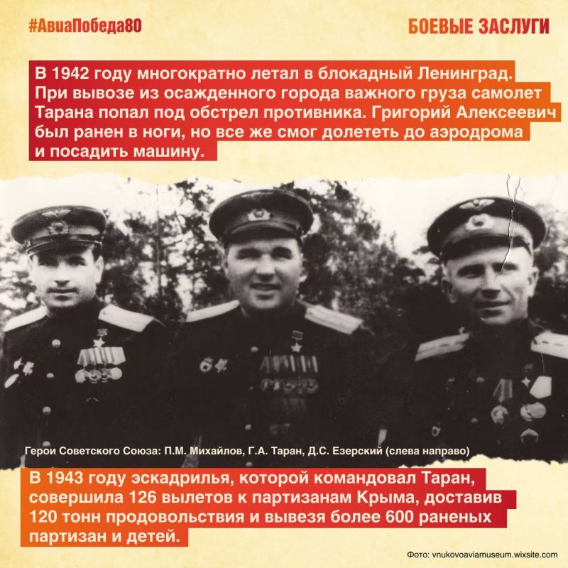 Григорий Алексеевич Таран – легендарный летчик ВВС РККА, участник Великой Отечественной войны, Герой Советского Союза Григорий Алексеевич Таран – легендарный летчик ВВС РККА, участник Великой Отечественной войны, Герой Советского Союза